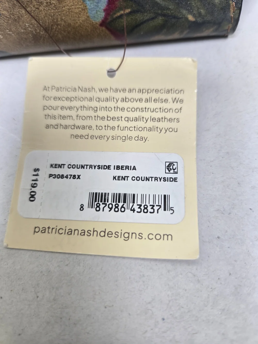 Patricia Nash Floral Leather Wallet in Brown $119 Msrp